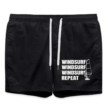 Windsurfing - Swim Trunks - black - Front - AI Model Male 185 light (185cm)