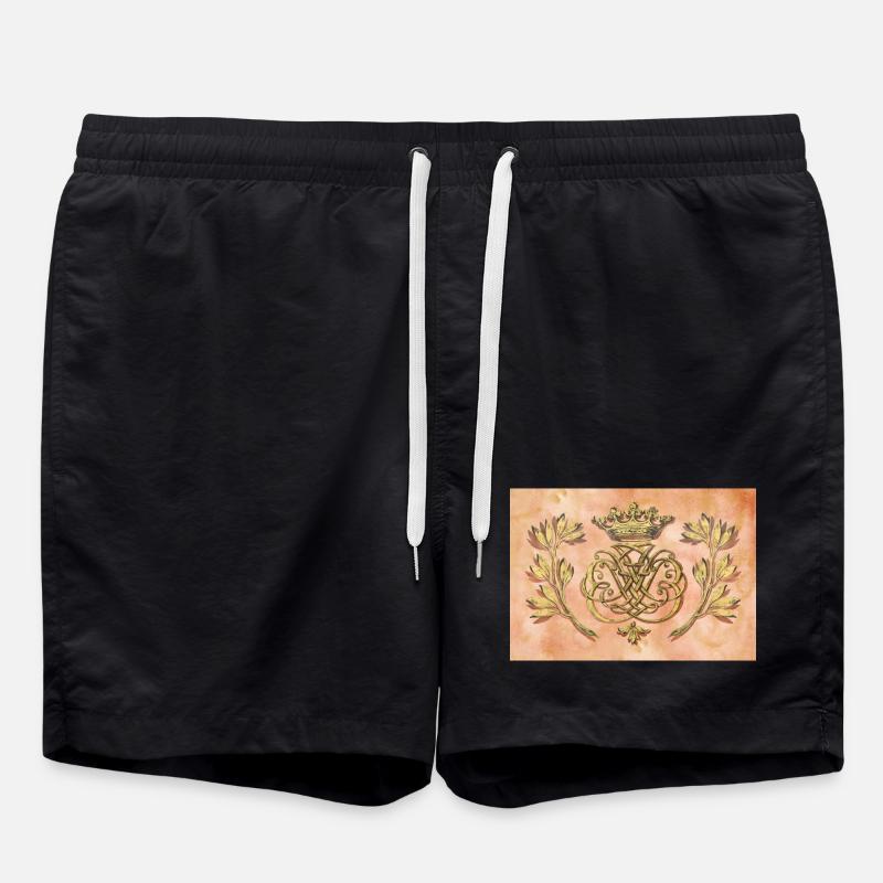 Bach Siegel / Monogramm / Wappen / Insignien - Badeshorts - Schwarz