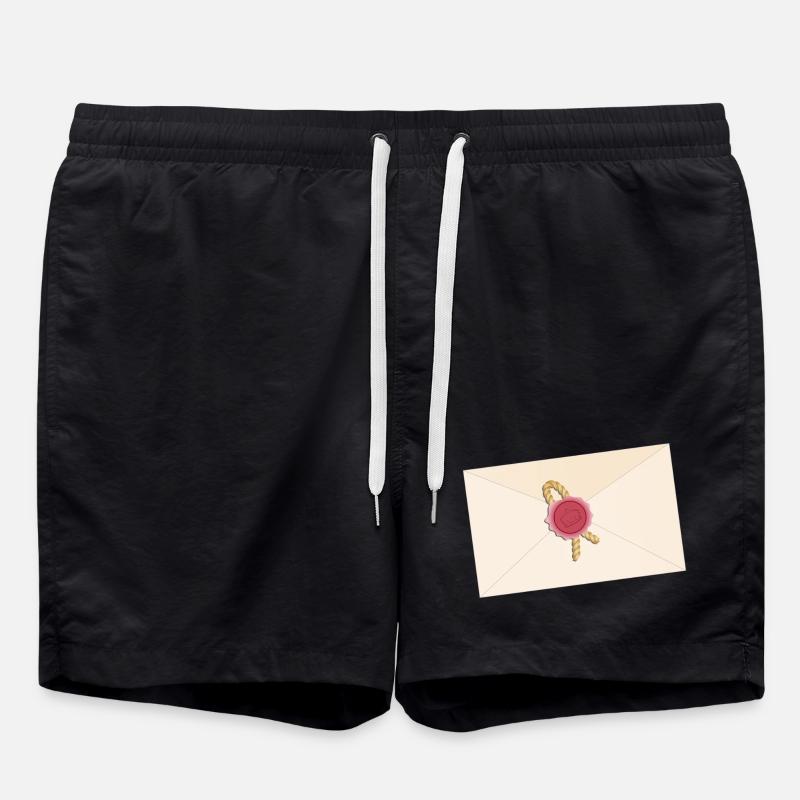 Enveloppe fermée avec sceau - Short de bain - noir