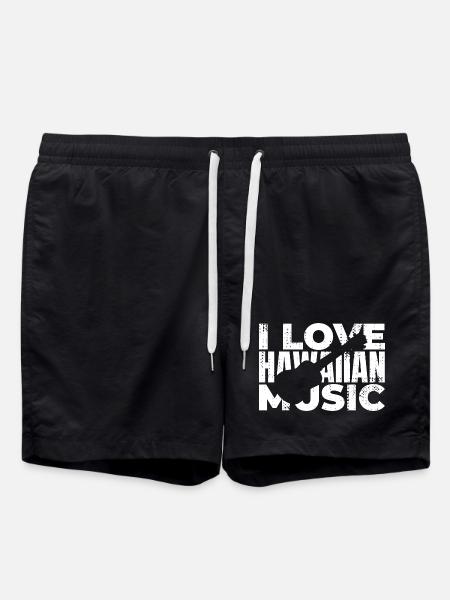 Ukulele Lover Saying - Swim Trunks - black