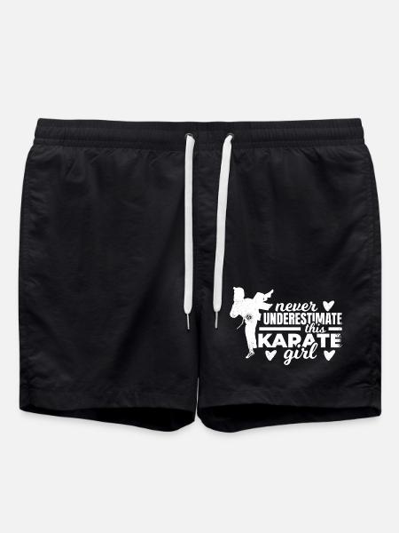 Karate Mädchen - Badeshorts - Schwarz