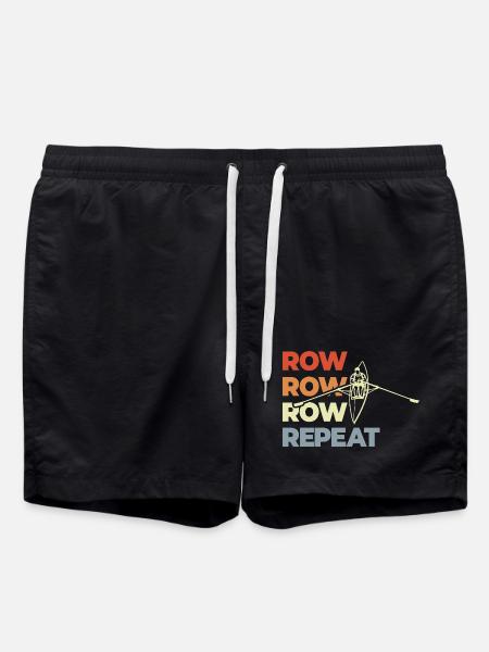 Row Row Row Repeat - Swim Trunks - black