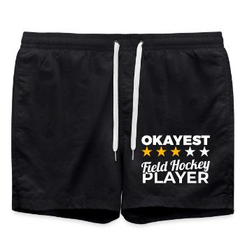 Joueur de hockey moyen - Short de bain - noir - Devant - AI Model Male 185 light (185cm)