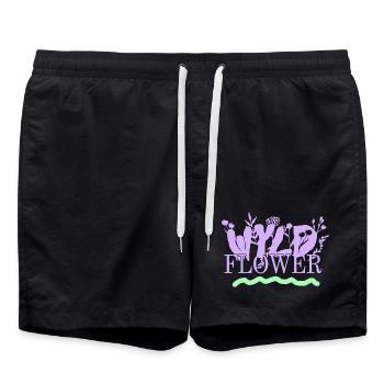 Wyld Flower – Boho Vibes - Short de bain - noir - Devant - AI Model Male 185 light (185cm)