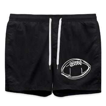 Croquis de ballon de football américain - Short de bain - noir - Devant - AI Model Male 185 light (185cm)