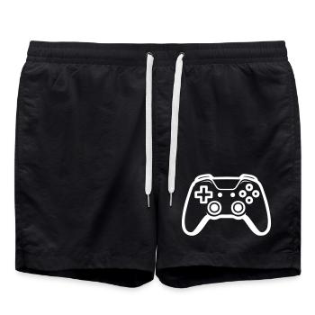 Gamer Controller Joypad Symbol - Badeshorts - Schwarz - Vorne - AI Model Male 185 light (185cm)