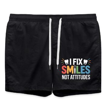 Conception artisanale du pont dentaire - Short de bain - noir - Devant - AI Model Male 185 light (185cm)