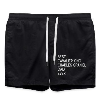 Cavalier King Charles Spaniel - Badeshorts - Schwarz - Vorne - AI Model Male 185 light (185cm)