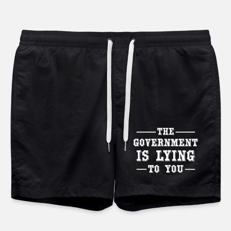 Le gouvernement vous ment - Short de bain - noir