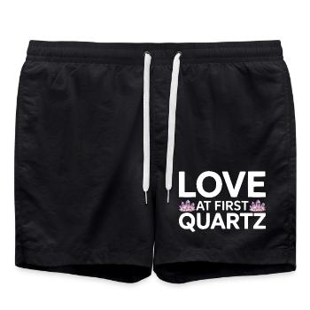 Rock Collecting Rockhound Rock Collector Geology - Swim Trunks - black - Front - AI Model Male 185 light (185cm)