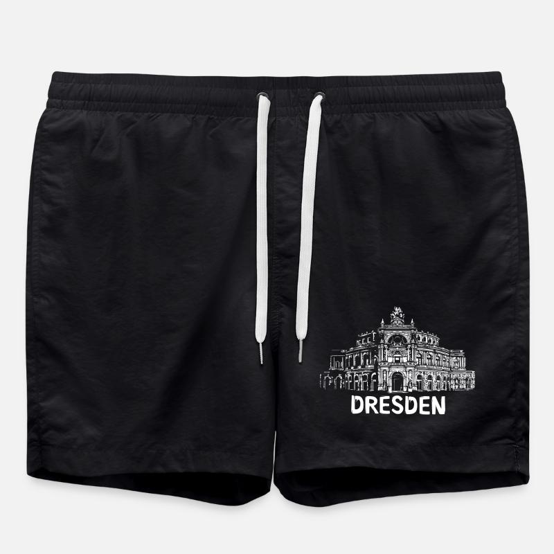Dresde Semperoper Illustration - Short de bain - noir