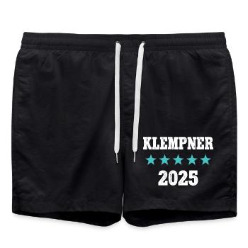 Examen de formation plombier 2025 Maître Apprenti - Short de bain - noir - Devant - AI Model Male 185 light (185cm)
