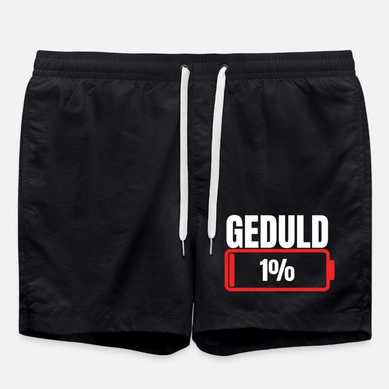 Patience 1 % batterie vide - Short de bain - noir