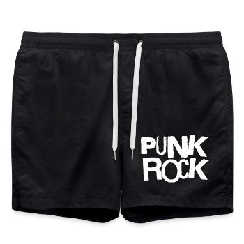 Typographie Punk Rock Bold - Short de bain - noir - Devant - AI Model Male 185 light (185cm)