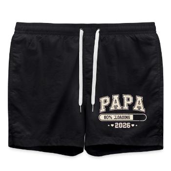 Dad 2026 Loading Dad-to-be - Swim Trunks - black - Front - AI Model Male 185 light (185cm)