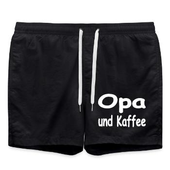 Opa - Badeshorts - Schwarz - Vorne - AI Model Male 185 light (185cm)