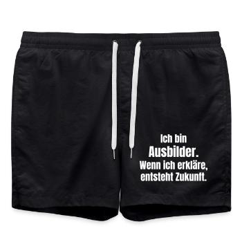 Formateurs : l’avenir par l’explication - Short de bain - noir - Devant - AI Model Male 185 light (185cm)