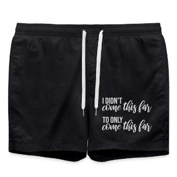 Je ne suis pas venu jusqu’ici pour seulement venir jusqu’ici Devise - Short de bain - noir - Devant - AI Model Male 185 light (185cm)