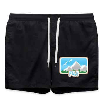 Geschenk für Fuji - Badeshorts - Schwarz - Vorne - AI Model Male 185 light (185cm)