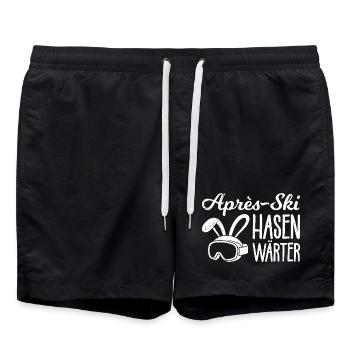 Après Moniteur de ski APRES-SKI BUNNY WARDEN DRÔLE - Short de bain - noir - Devant - AI Model Male 185 light (185cm)
