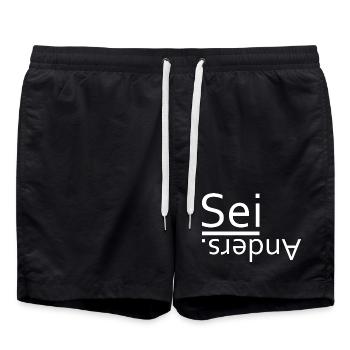 Sei anders - Badeshorts - Schwarz - Vorne - AI Model Male 185 light (185cm)