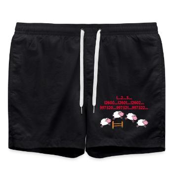 Die Schlaflosigkeitstechnik - Badeshorts - Schwarz - Vorne - AI Model Male 185 light (185cm)