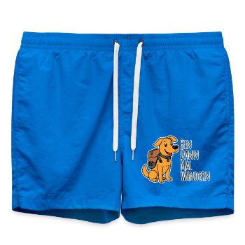 Hund Wanderer - Bin dann mal wandern in den Bergen - Badeshorts - Cobalt blue - Vorne