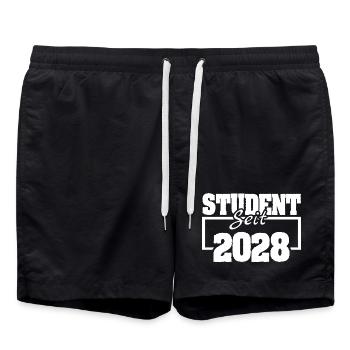 seit 2028 - Badeshorts - Schwarz - Vorne - AI Model Male 185 light (185cm)