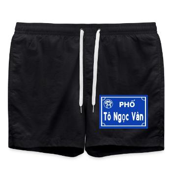 hanoi  - Badeshorts - Schwarz - Vorne - AI Model Male 185 light (185cm)