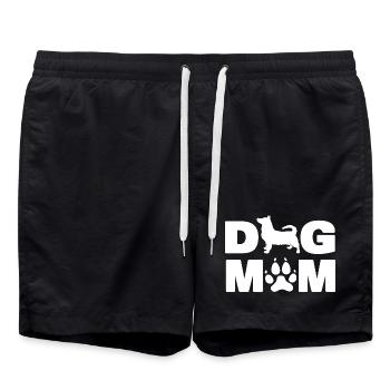Schwedischer Vallhund-Hund-Mutter-Besitzer Silhouette - Badeshorts - Schwarz - Vorne - AI Model Male 185 light (185cm)