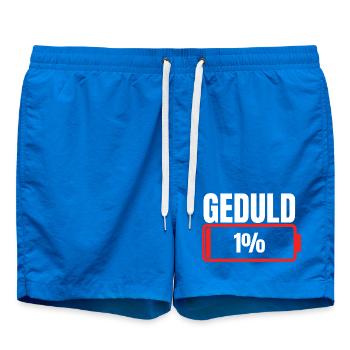 Geduld 1% Lustige Sprüche für Männer Sprüche - Badeshorts - Cobalt blue - Vorne
