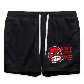 Ne me teste pas comique coquine, citation drôle Logo - Short de bain - noir - Devant - AI Model Male 185 light (185cm)