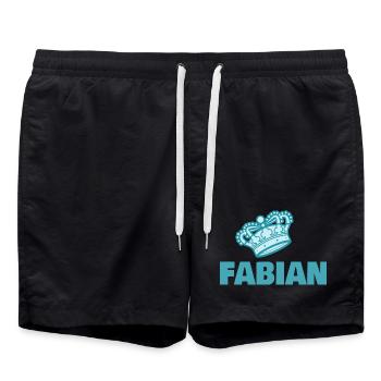 Fabian - Swim Trunks - black - Front - AI Model Male 185 light (185cm)