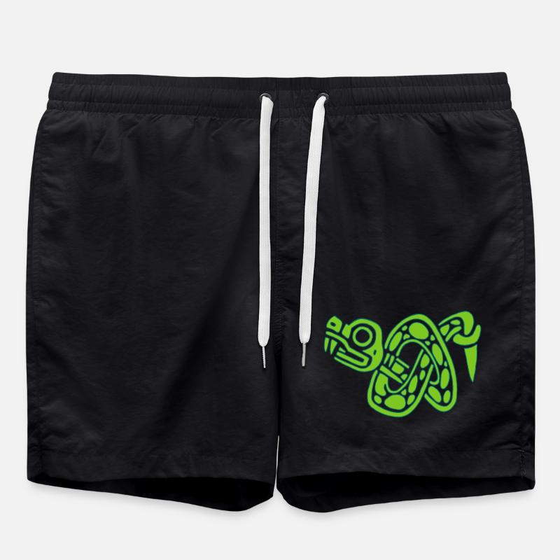 Noeud de serpent vert - Short de bain - noir