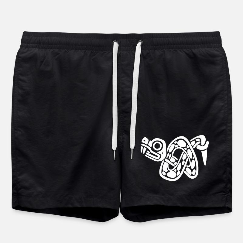 White snake knot - Swim Trunks - black