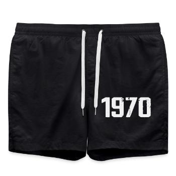 Legendary Since 1970 Vintage 1970's Retro 1970's - Swim Trunks - black - Front - AI Model Male 185 light (185cm)