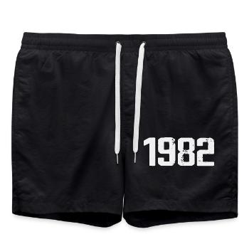 Légendaire depuis 1982 Vintage 1982 Retro 1982 - Short de bain - noir - Devant - AI Model Male 185 light (185cm)