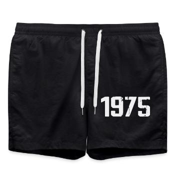 Legendär seit 1975 Vintage 1975 Retro 1975 - Badeshorts - Schwarz - Vorne - AI Model Male 185 light (185cm)