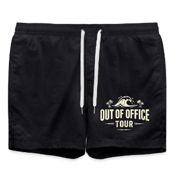 Out of Office Tour Strandwaves - Swim Trunks - black - Front - AI Model Male 185 light (185cm)