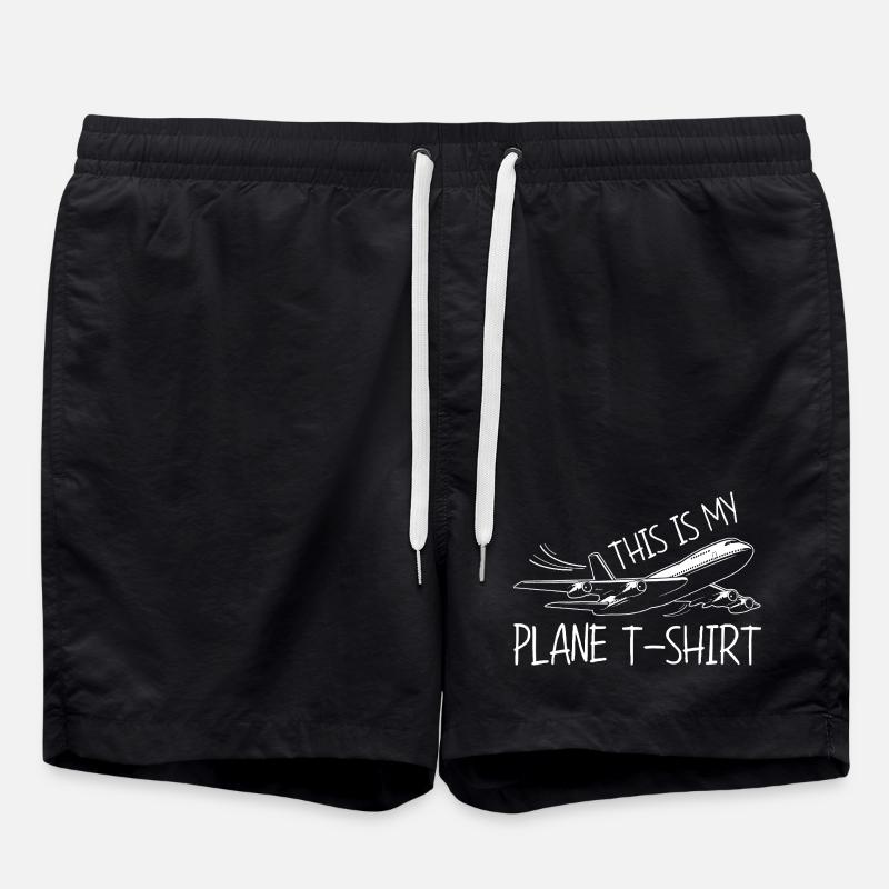 Flugzeug Flug Pilot Flugzeug Fluggesellschaft - Badeshorts - Schwarz