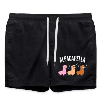 Alpacapella  - Swim Trunks - black - Front - AI Model Male 185 light (185cm)