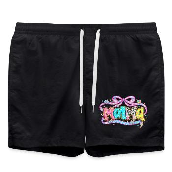Mom Gift: Retro Mama Visual and Glitter - Swim Trunks - black - Front - AI Model Male 185 light (185cm)