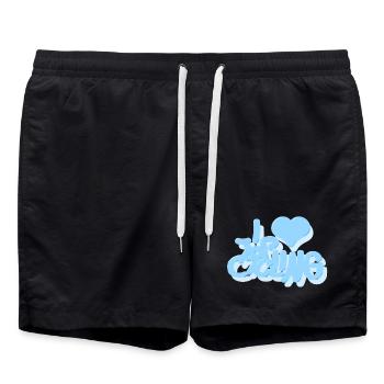 I_love_Cycling_babyblau - Short de bain - noir - Devant - AI Model Male 185 light (185cm)