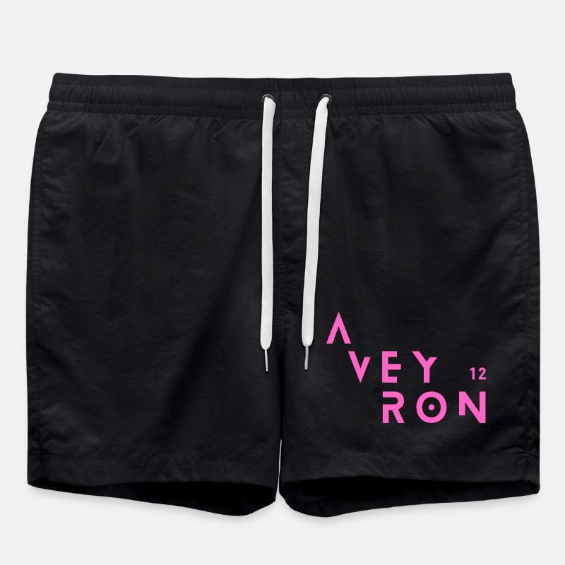 Aveyron 12 T-Shirt Cadeau Humour - Short de bain - noir