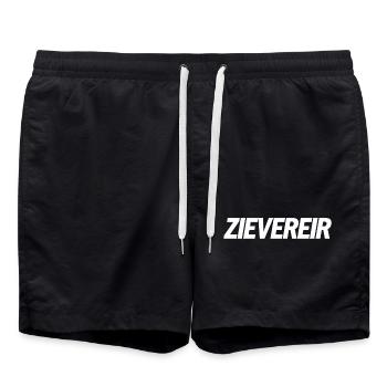 Zievereir, T-shirt en dialecte flamand - Short de bain - noir - Devant - AI Model Male 185 light (185cm)