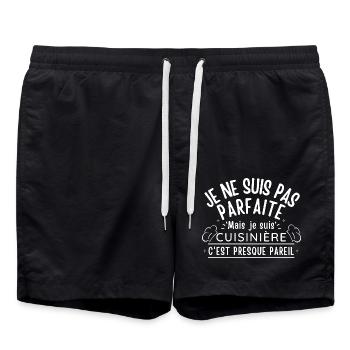 Perfect Stove Gift - Swim Trunks - black - Front - AI Model Male 185 light (185cm)
