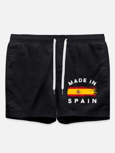 Made in Spain - Spain Flag - Swim Trunks - black