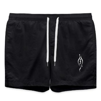 Iqraawhite - Badeshorts - Schwarz - Vorne - AI Model Male 185 light (185cm)