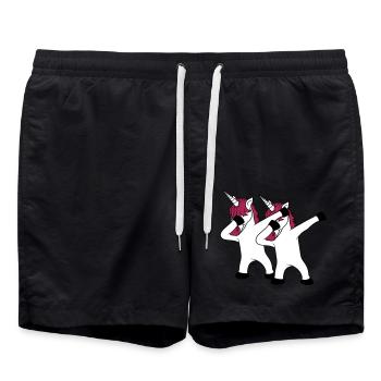 2 amis équipe équipe fête fête célébrer club dabbing - Short de bain - noir - Devant - AI Model Male 185 light (185cm)