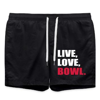 Bowling - Badeshorts - Schwarz - Vorne - AI Model Male 185 light (185cm)